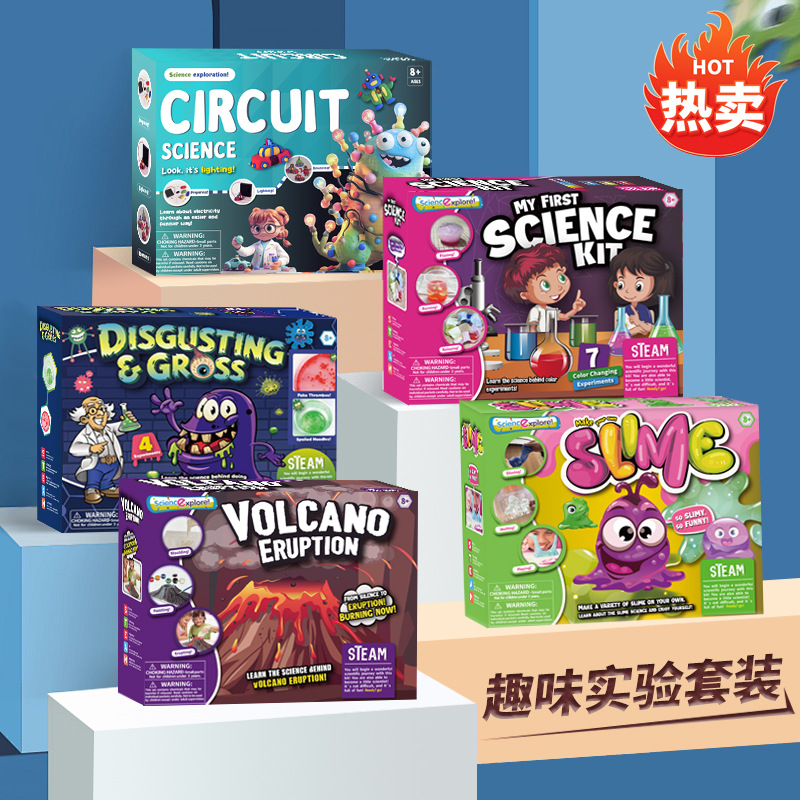 Volcano Kit Eruption - Kit d'expériences scientifiques STEAM pour enfants,